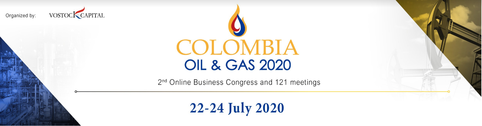 El 2º Congreso de Negocios en línea y reuniones 1-a-1 “Colombia Petróleo y Gas 2020” se llevará a cabo del 22 -24 de julio, 2020