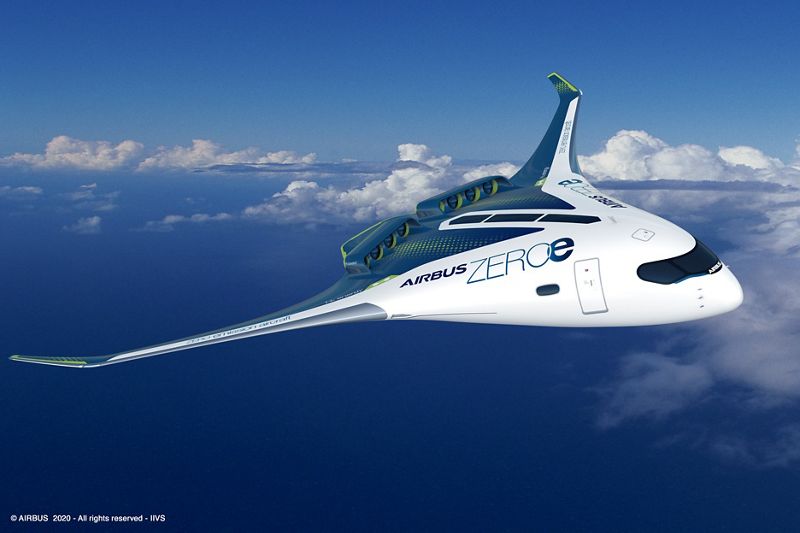 Airbus desvela nuevos conceptos de aviones con cero emisiones