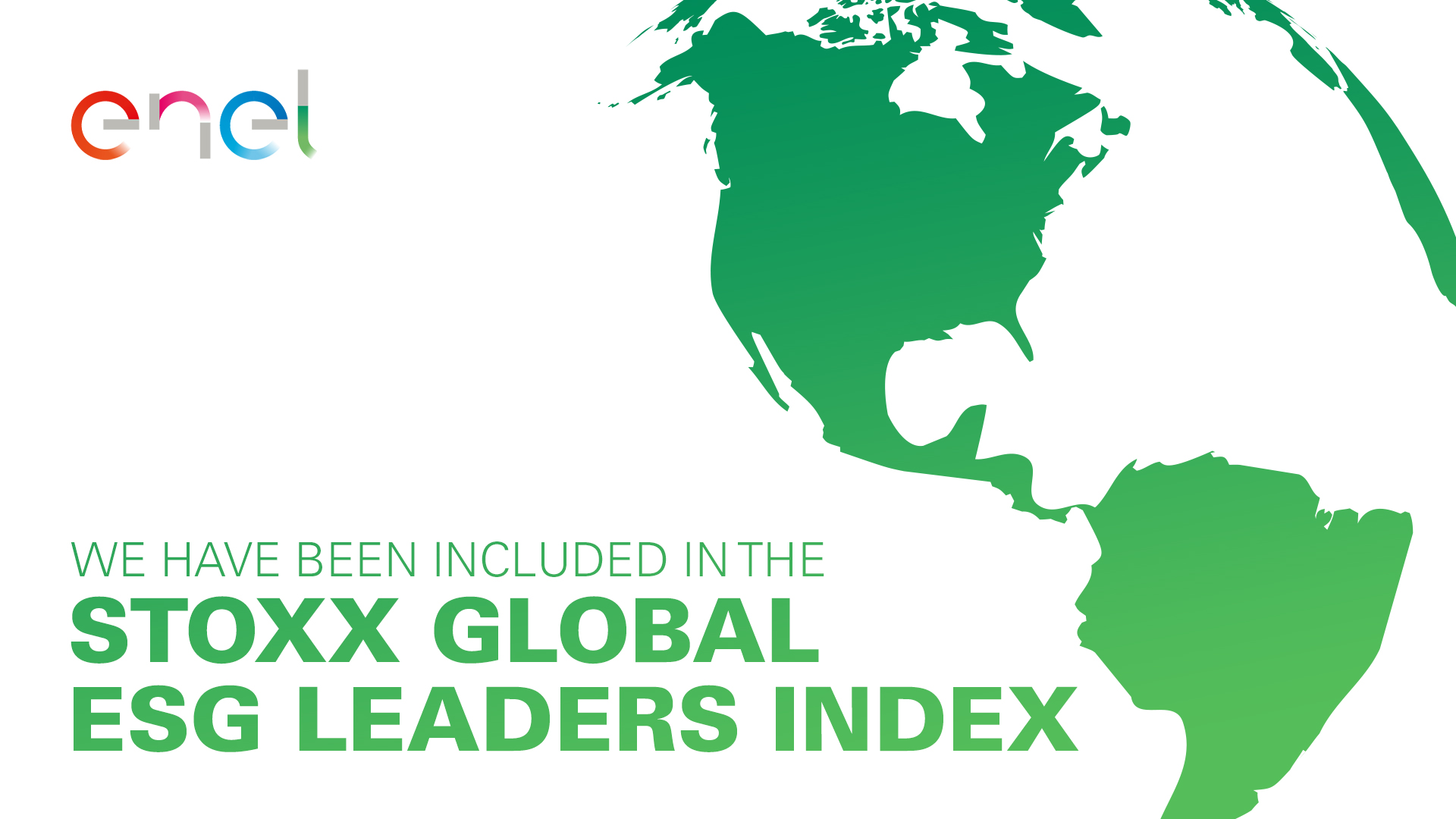 ENEL es incluida en el índice Stoxx Global ESG Leaders por séptimo año consecutivo