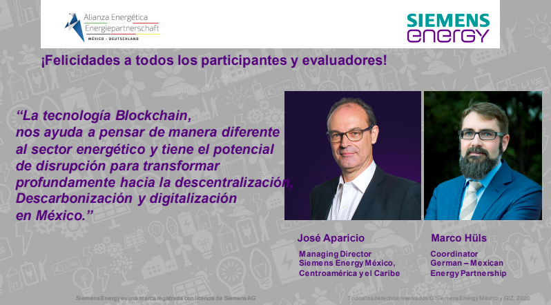 Siemens Energy México y la alianza entre México y Alemania celebran la premiación de Blockchain in Energy Transformation