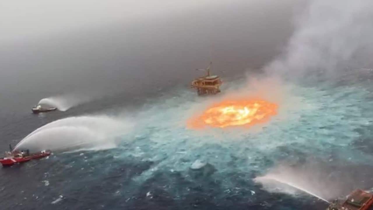 Fuga en gasoducto y tormenta eléctrica ocasionaron incendio en la Sonda de Campeche: Pemex