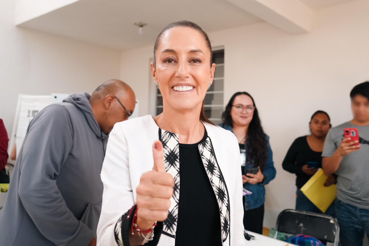 Claudia Sheinbaum proyectada como ganadora de las elecciones presidenciales
