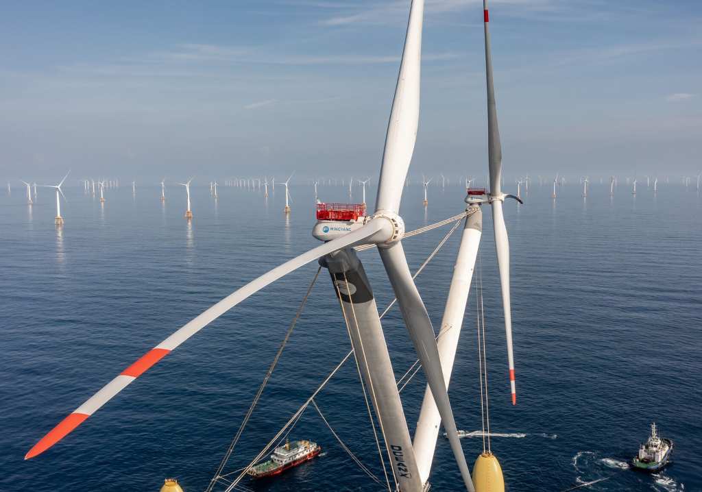 Este es el aerogenerador de dos cabezas que ya está en marcha en China